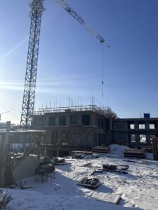 Процесс строительства ЖК Скайлайн в Иркутске на 1 декабря 2023 года